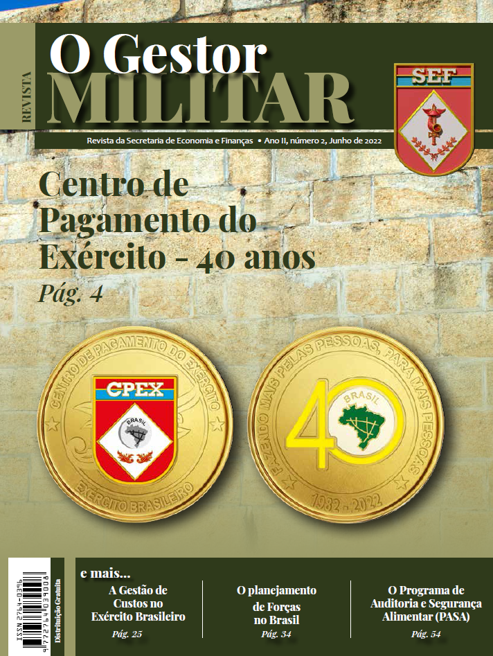 Capa da Revista O Gestor Militar, número 2, ano 2022.