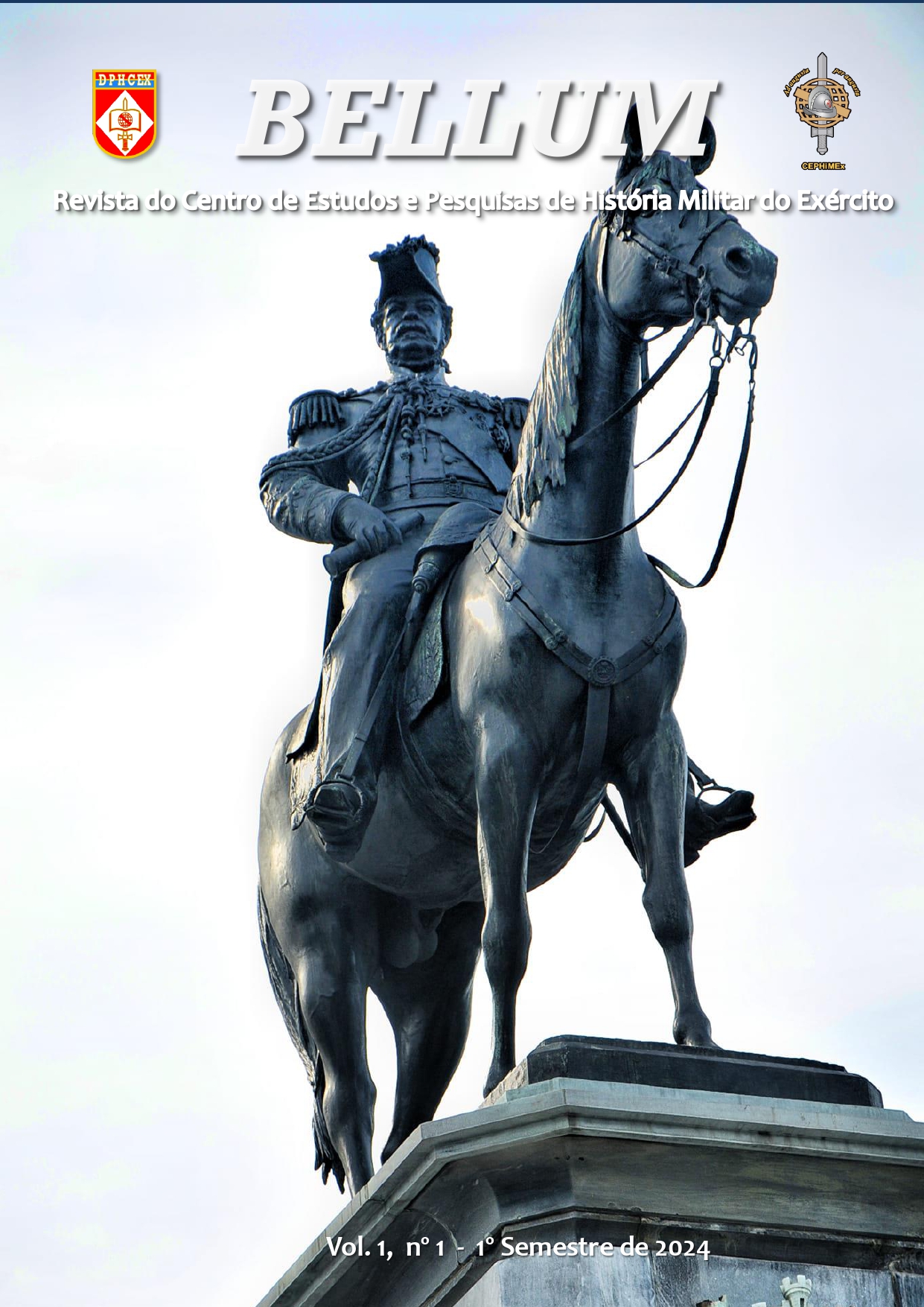 Estátua equestre do Duque de Caxias no Pantheon de Caxias. Fonte: DPHCEx.