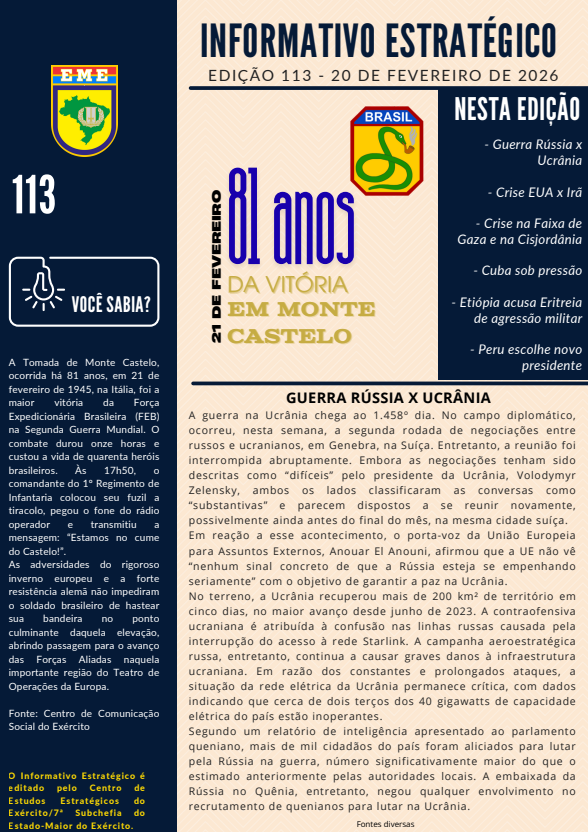 					Visualizar v. 12 n. 113 (2026): INFORMATIVO ESTRATÉGICO
				