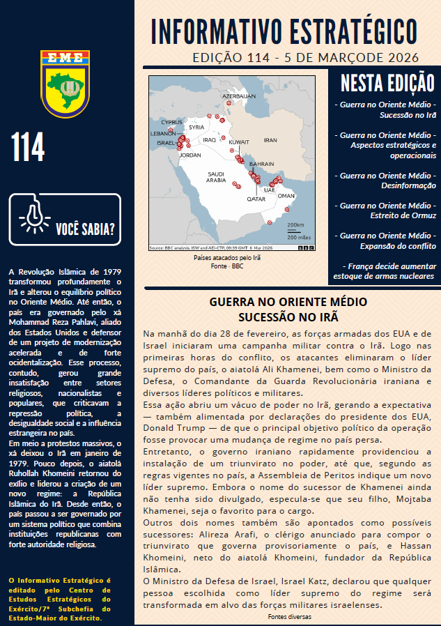 					Visualizar v. 12 n. 114 (2026): INFORMATIVO ESTRATÉGICO
				